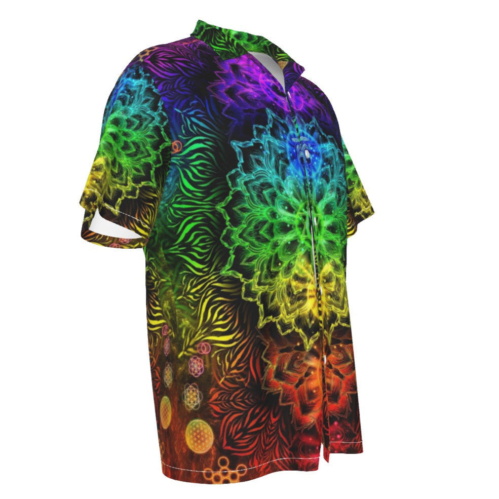 Sacred Chakra Mandala Hawaiian , Vibrant Rainbow Energy Healing Hawaiian, Spiritual Energy Symbol, Colorful Sacred Geometry Hawaiian, Mandala Hawaiian