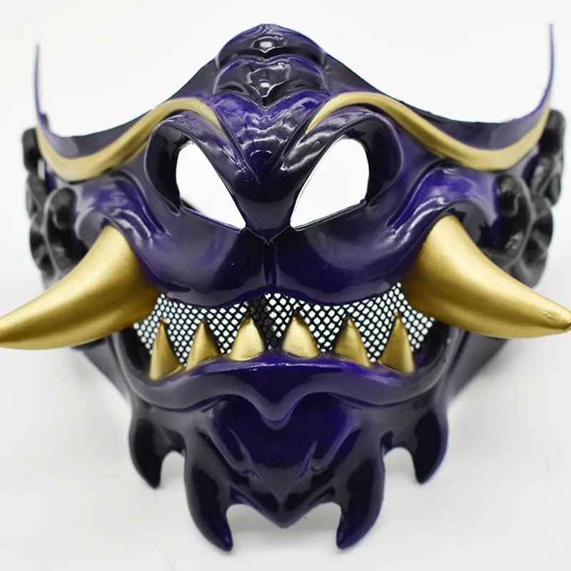 Halloween Japanese Samurai Ghost Mask, Scary Mask, Horror Role Play, Prajna Killer Cosplay, Thick Halloween Mask, Halloween Costume Ideas