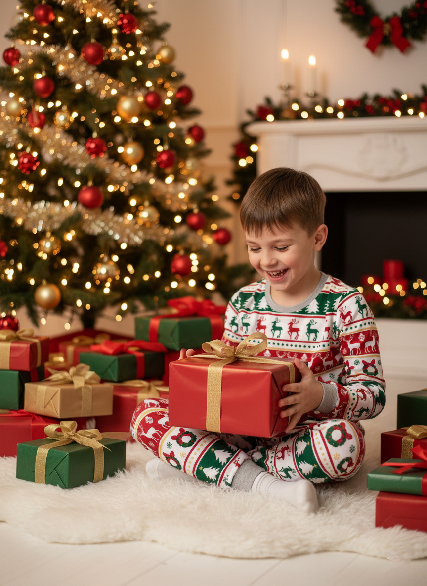 Matching Family Christmas Pajamas, Ugly Xmas PJs Set, Festive Holiday Sleepwear, Reindeer Tree Pattern, Cozy Winter Outfit