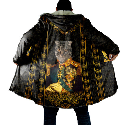 Custom Cat Face Cloak, Personalized Cloak, Hooded Cloak