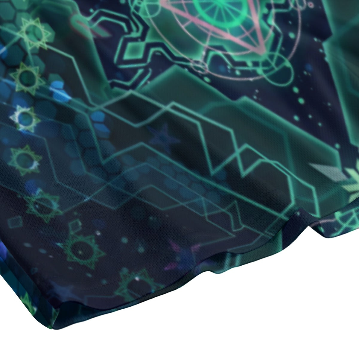 Yantric Geometry Men's Shorts, Sacred Mandala Energy Shorts, Mystic Geometric Light Shorts, Vibrant Spiritual Pattern Shorts, Celestial Yantra Shorts