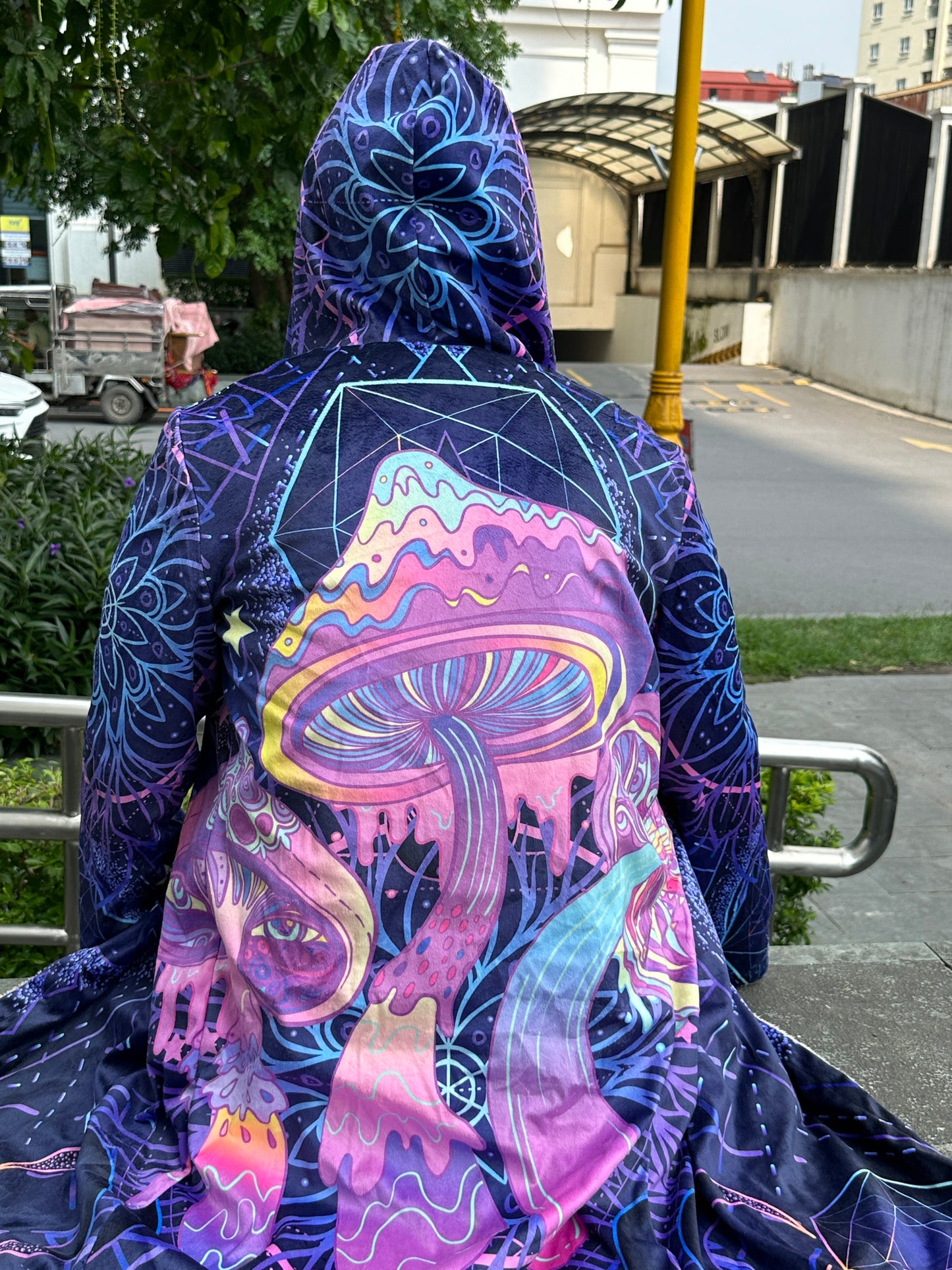 Psychedelic Mushroom Cloak, Mushroom Colorful Cloak