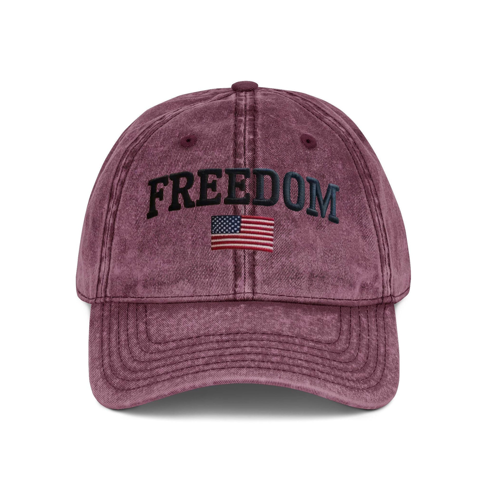 Embroidered Free Dom Charlie Kirk Washed Cap, Republican, Rest in Peace, Embroidered Hat, Patriotic Hat, Trucker hat