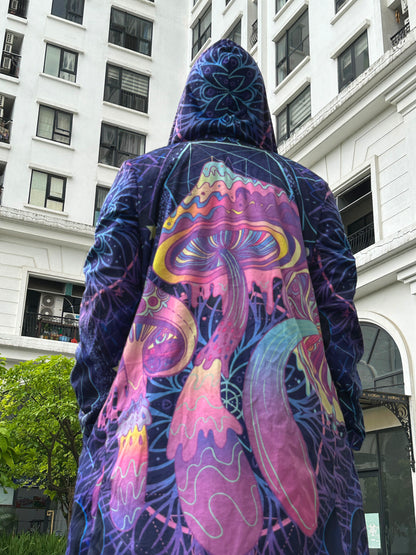 Psychedelic Mushroom Cloak, Mushroom Colorful Cloak