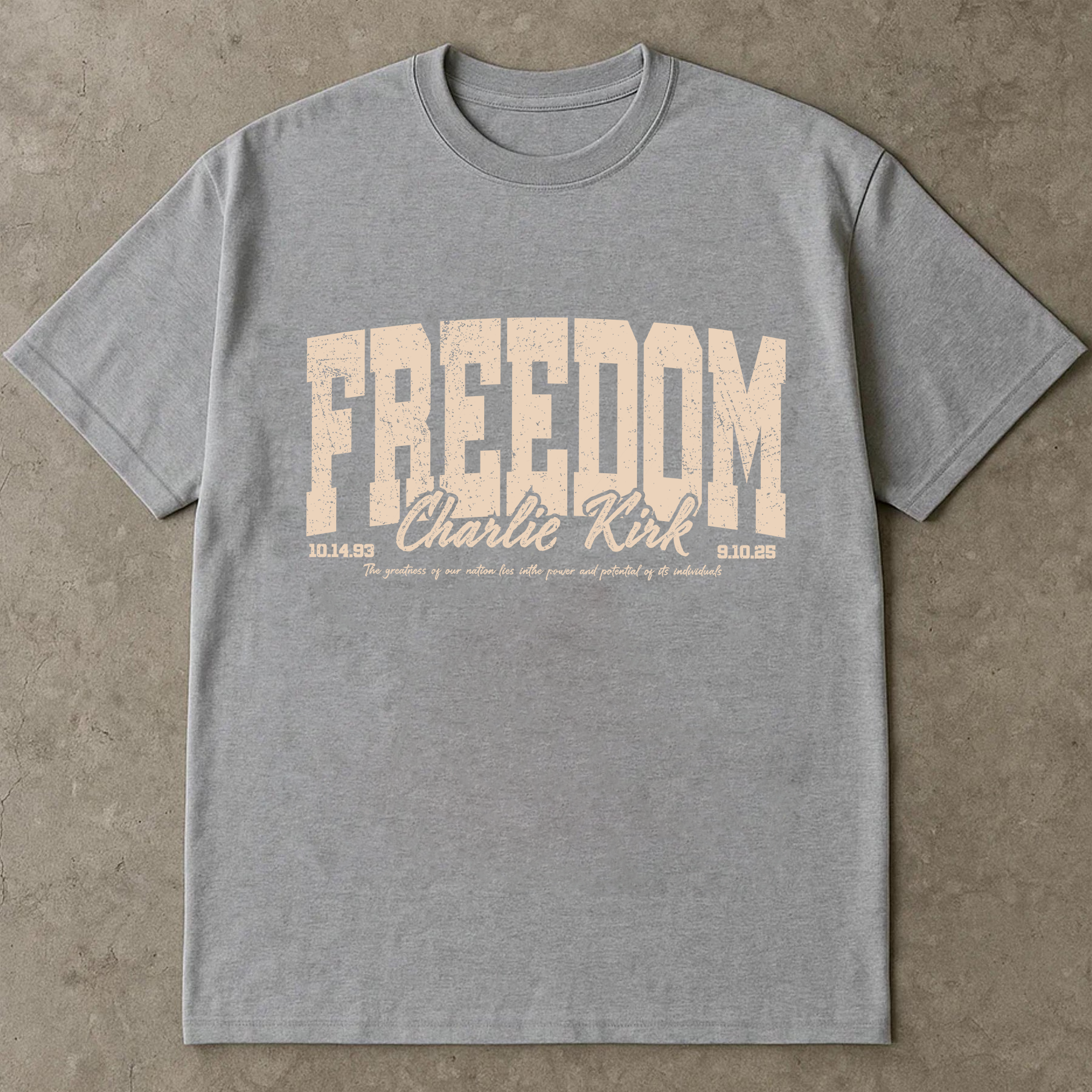 Freedom Charlie Kirk Shirt, Patriotic USA Graphic Tee, Inspirational Quote T-Shirt, American Pride Freedom Top for Men Women