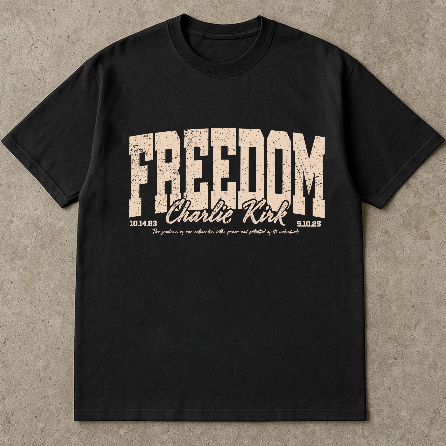 Freedom Charlie Kirk Shirt, Patriotic USA Graphic Tee, Inspirational Quote T-Shirt, American Pride Freedom Top for Men Women