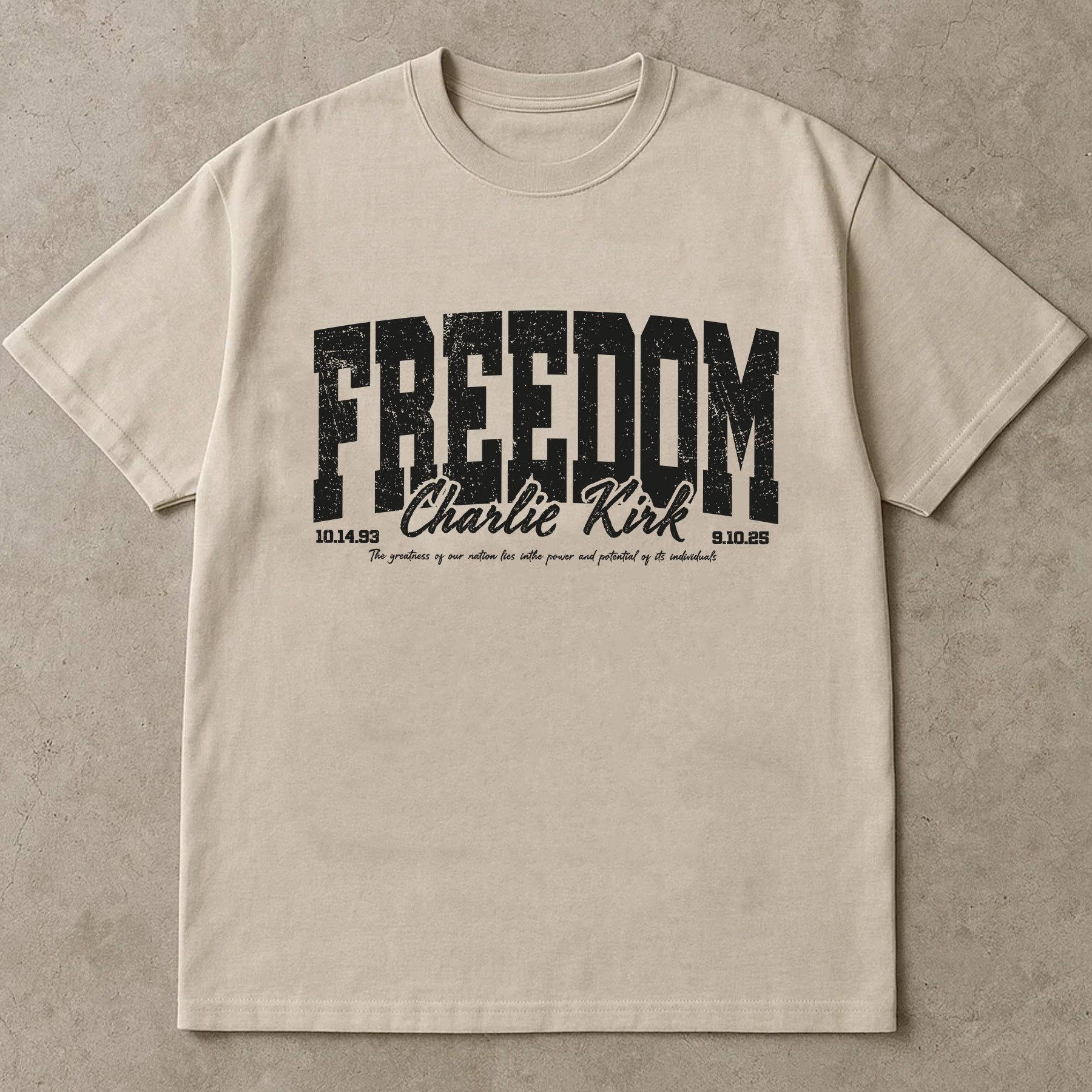Freedom Charlie Kirk Shirt, Patriotic USA Graphic Tee, Inspirational Quote T-Shirt, American Pride Freedom Top for Men Women