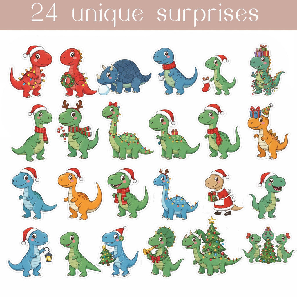 Dinosaur Advent Calendar 2025, 24 Day Kids Surprise Box, Dino Toy Countdown Gift for Boys & Girls