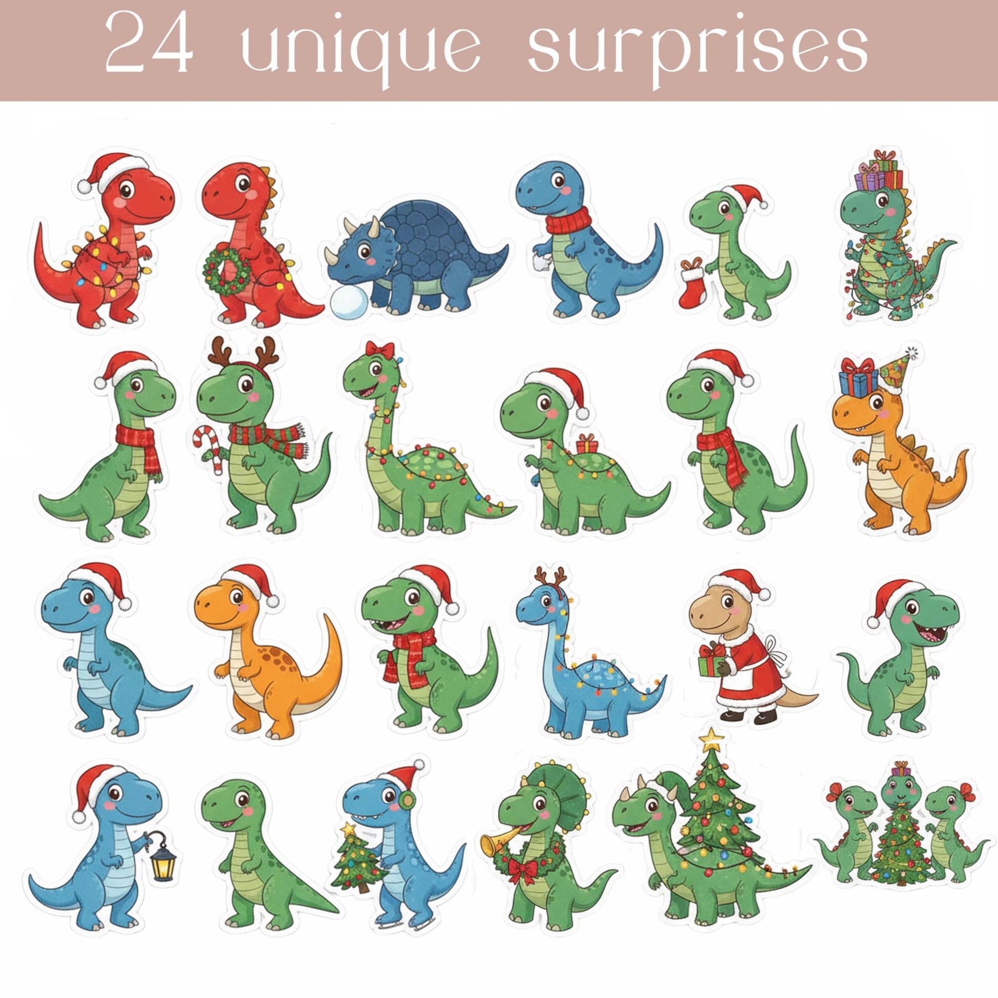 Dinosaur Advent Calendar 2025, 24 Day Kids Surprise Box, Dino Toy Countdown Gift for Boys & Girls