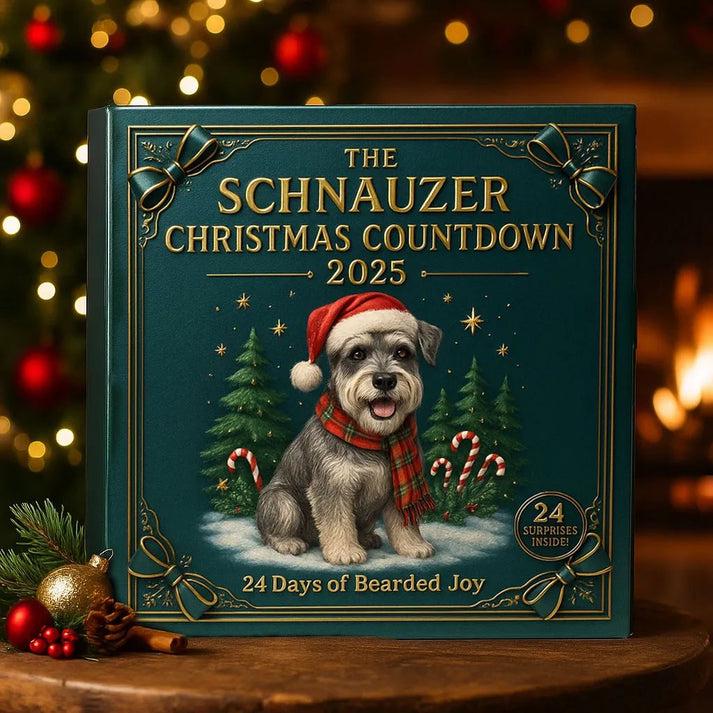 Funny Schnauzer Advent Calendar 2025, 24 Days of Dog Figurine Surprises Calendar, Christmas Countdown Gift Box for Schnauzer Lovers