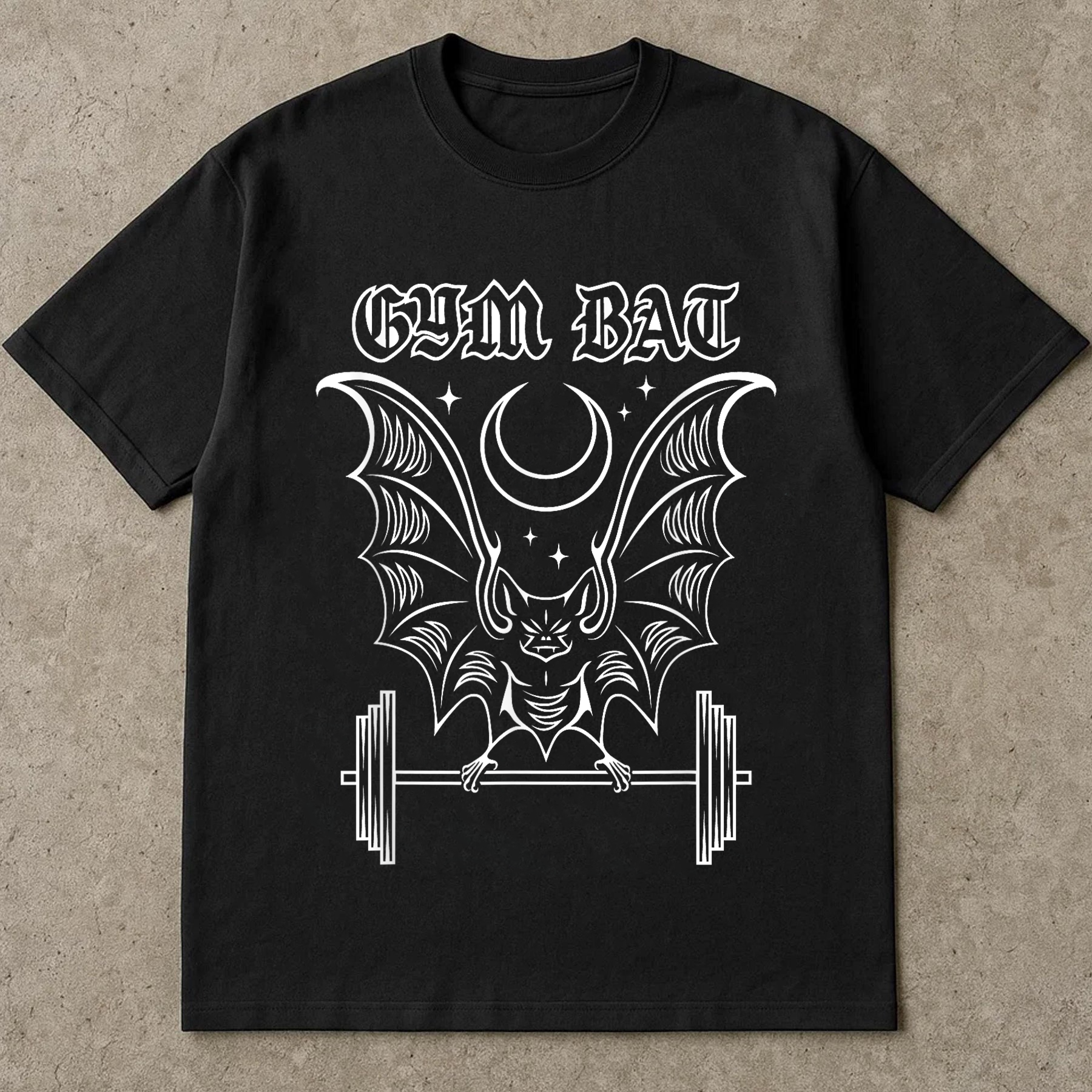 Gym Bat T-Shirt, Funny Gothic Workout Shirt for Women, Cute Bat Lifting Weights Tee, Halloween Gym Shirt, Witchy Fitness Aesthetic
