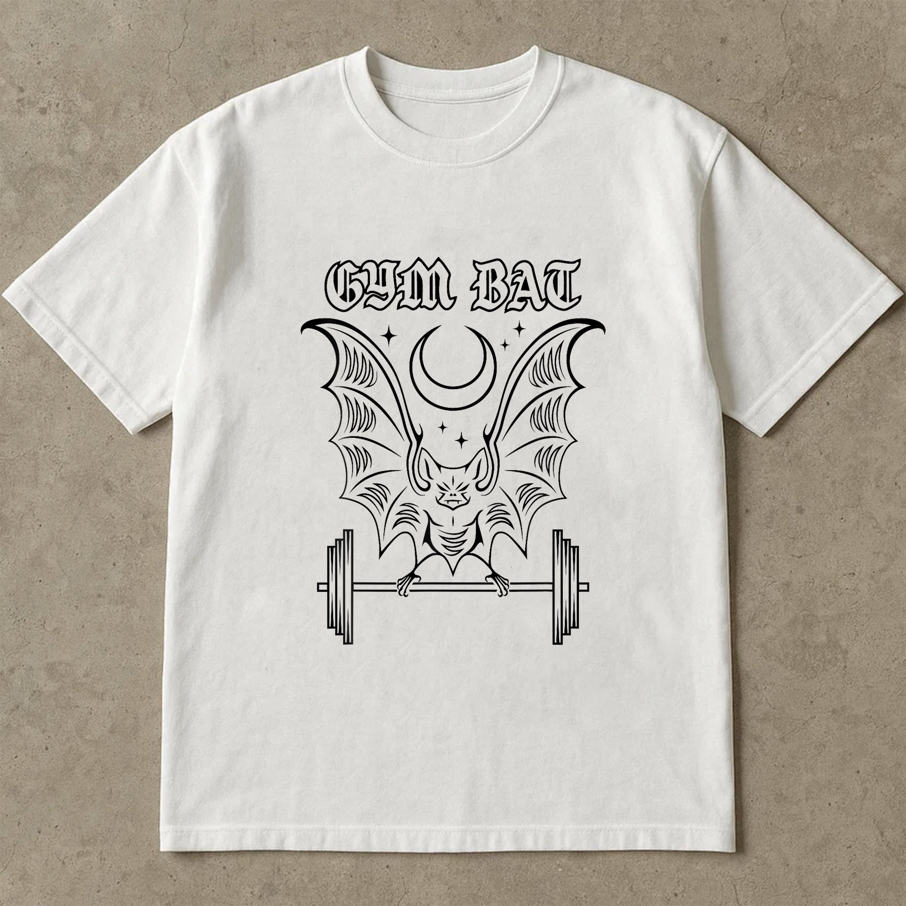 Gym Bat T-Shirt, Funny Gothic Workout Shirt for Women, Cute Bat Lifting Weights Tee, Halloween Gym Shirt, Witchy Fitness Aesthetic