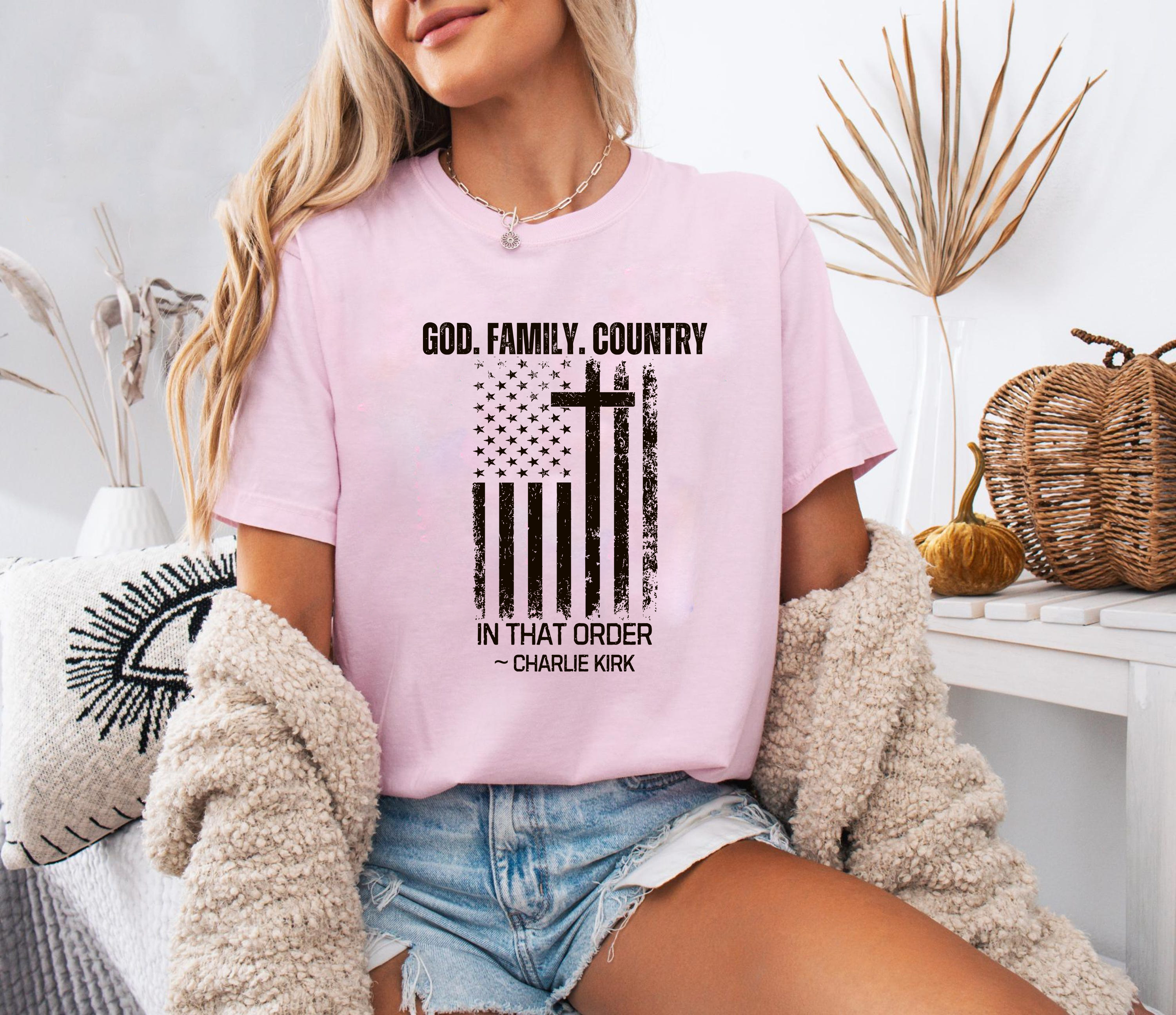 God Family Country Shirt, American Cross Flag Tee, Christian Patriotic Shirt, Faith Family Freedom Shirt, Religious American Shirt, Patriotic Christian Tee