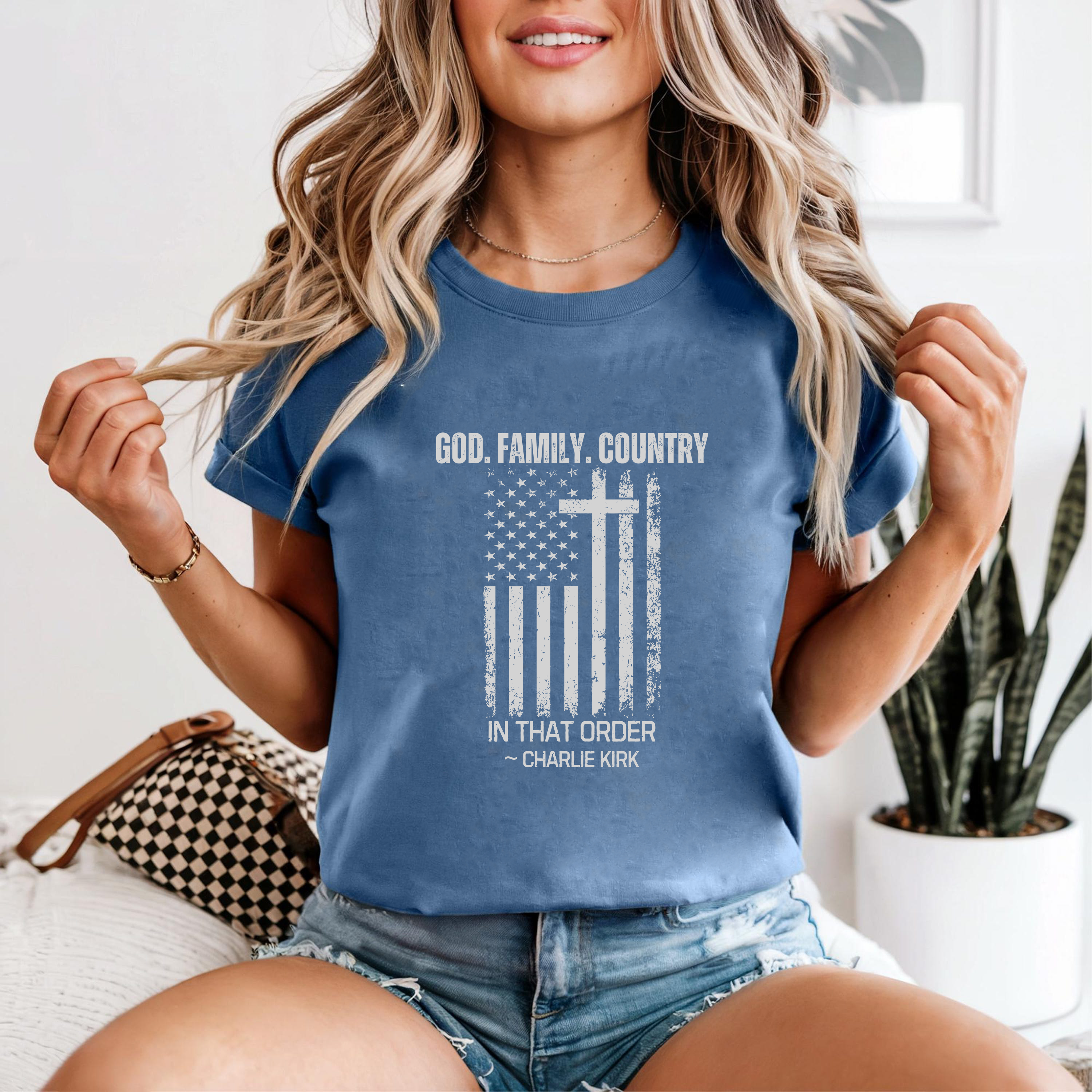 God Family Country Shirt, American Cross Flag Tee, Christian Patriotic Shirt, Faith Family Freedom Shirt, Religious American Shirt, Patriotic Christian Tee