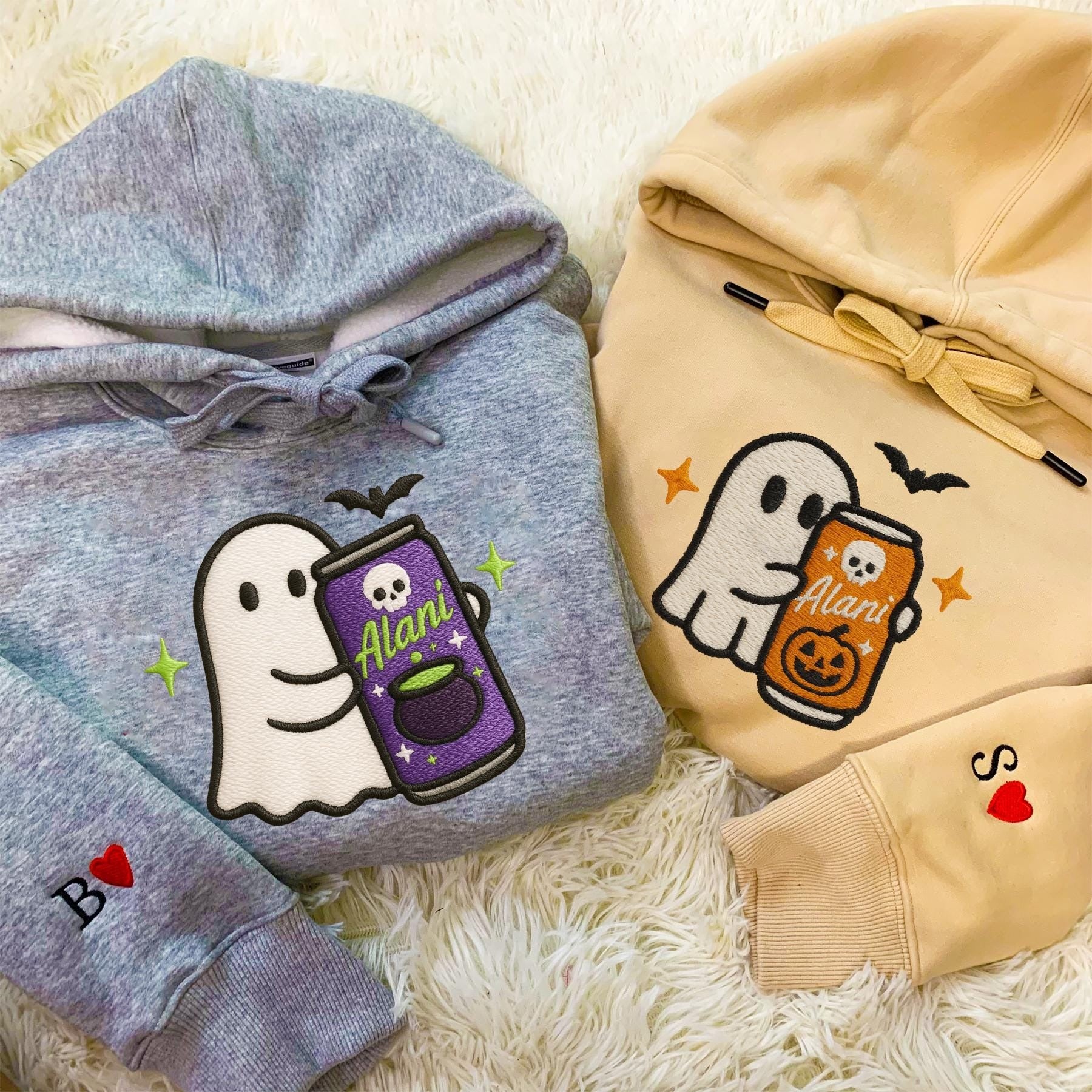 Embroidered Halloween Alani Ghost Sweatshirt, Alani Ghost Sweater, Funny Cute Ghost Alani Sweatshirt, Halloween Gift For Alani Lover EBAC28