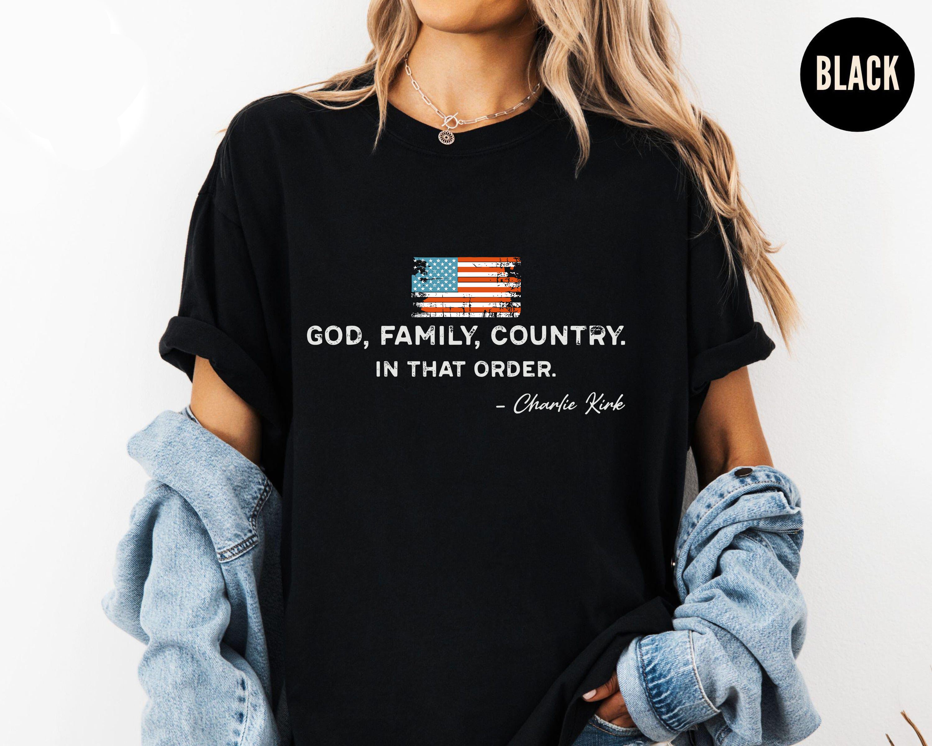 God Family Country Shirt, Patriotic America Quote Tee, Cross Flag Shirt, USA Shirt, Religious Patriotic Tee, Family Faith Freedom Shirt