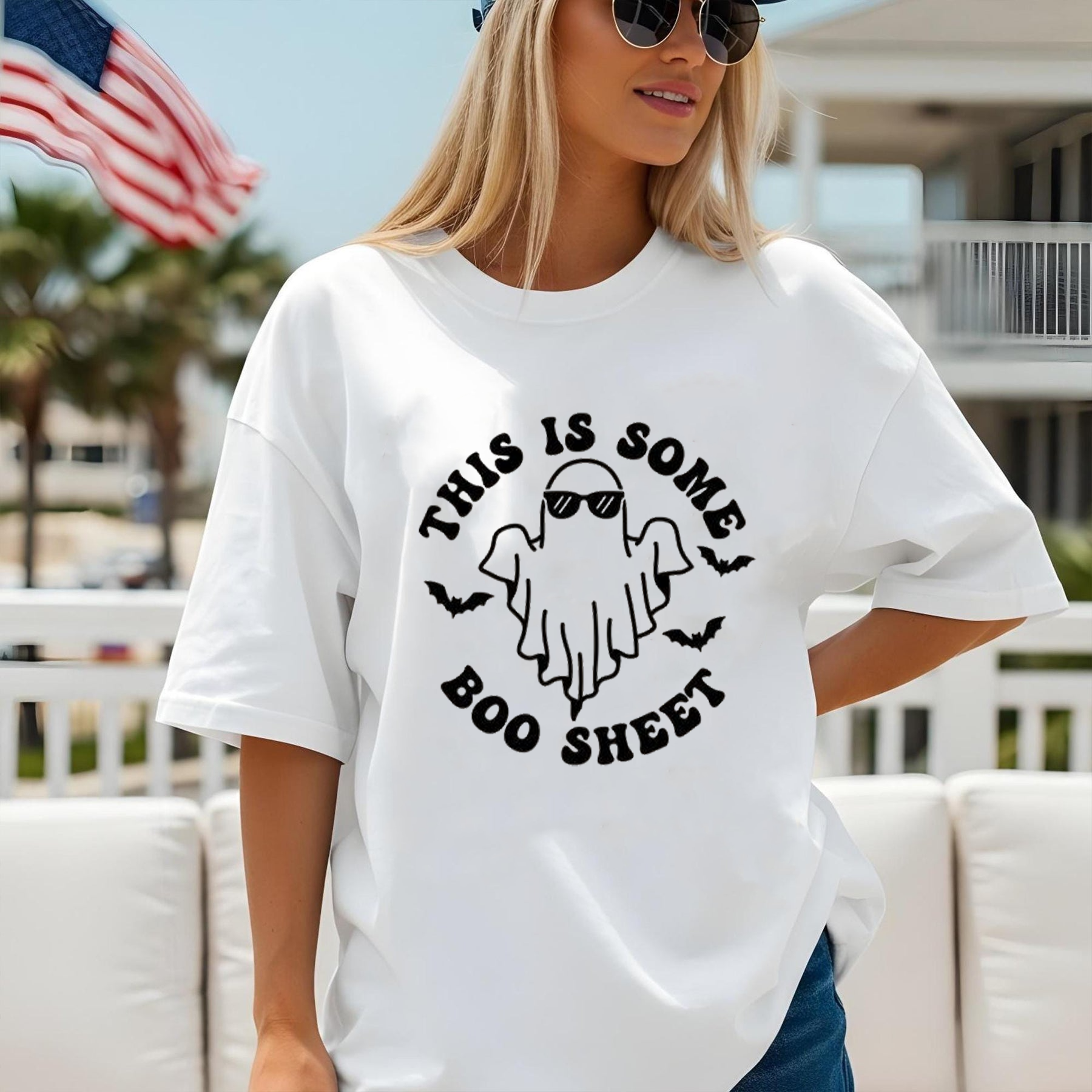 This Is Some Boo Sheet Shirt, Funny Halloween Ghost T-Shirt, Spooky Season Tee, Cute Ghost Pun Shirt, Unisex Humor Graphic Tee