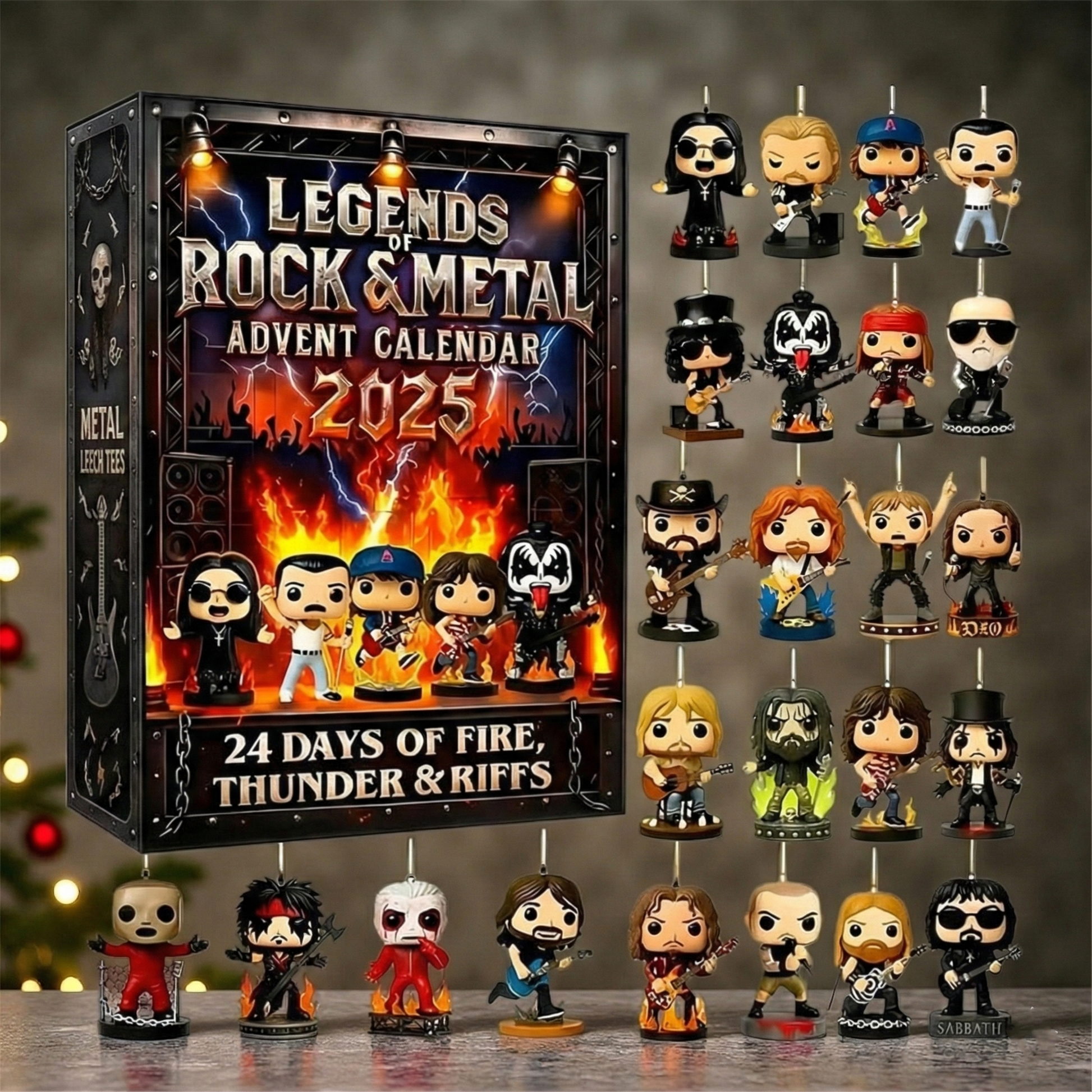 Legends of Rock & Metal Advent Calendar 2025, 24 Mini Figures, Music Fan Christmas Countdown Collectible Gift