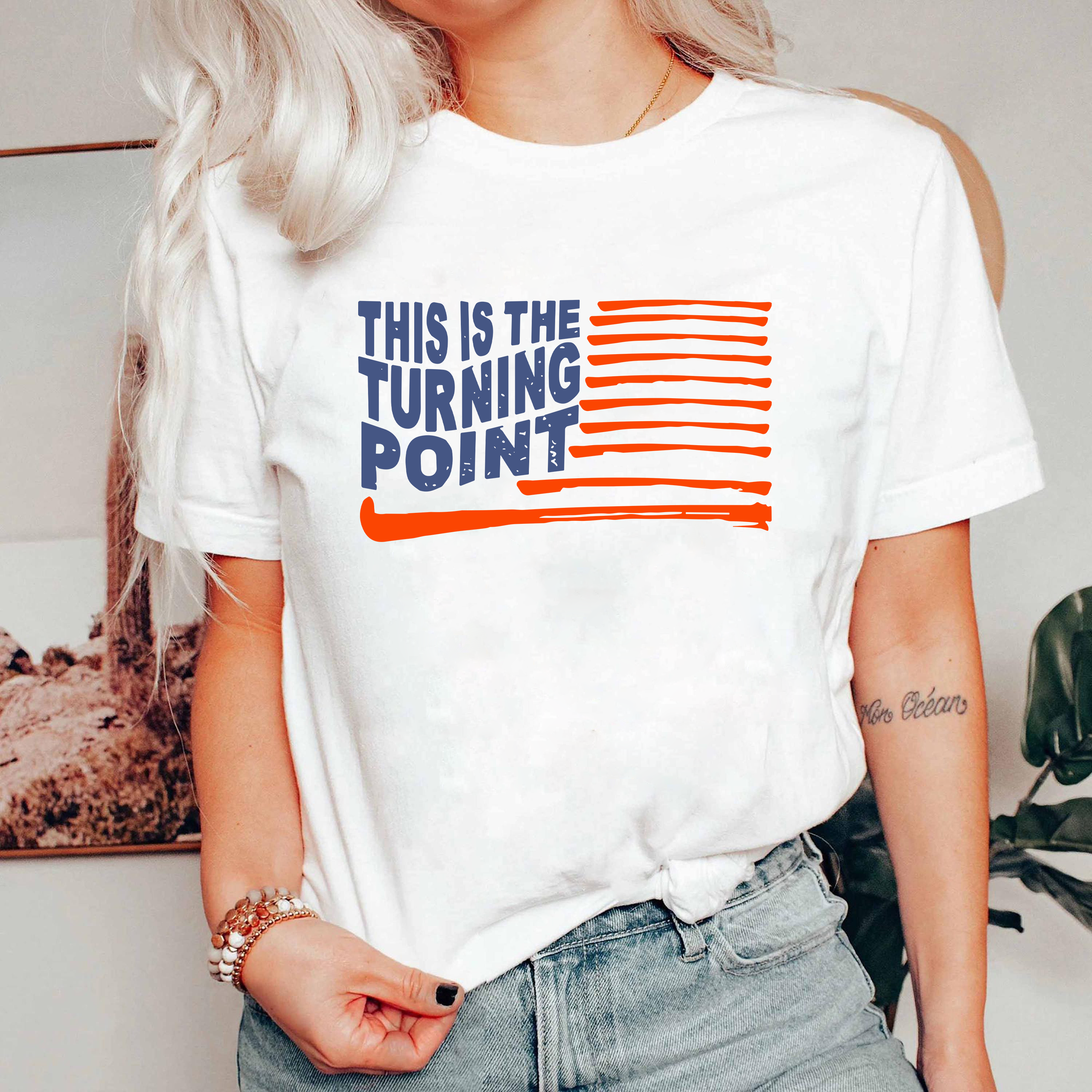 This Is The Turning Point Shirt, Patriotic American Flag Tee, Political Statement T Shirt, Freedom Liberty Graphic Tee