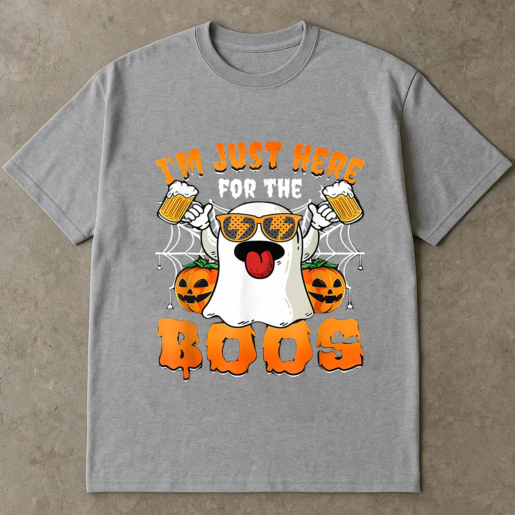 Funny Halloween, Ghost Beer T-Shirt, I'm Just Here for the Boos, Cute Drinking Halloween Tee for Men and Women