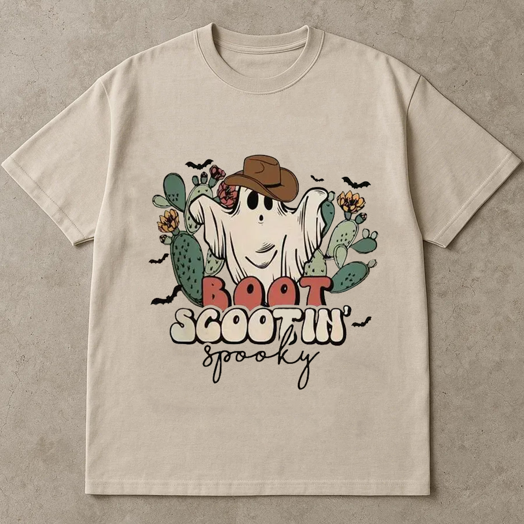 Boot Scootin Spooky Shirt, Funny Western Halloween Ghost T-Shirt, Cowgirl Cowboy Cactus Tee, Cute Fall Graphic Tee, Country Spooky Shirt