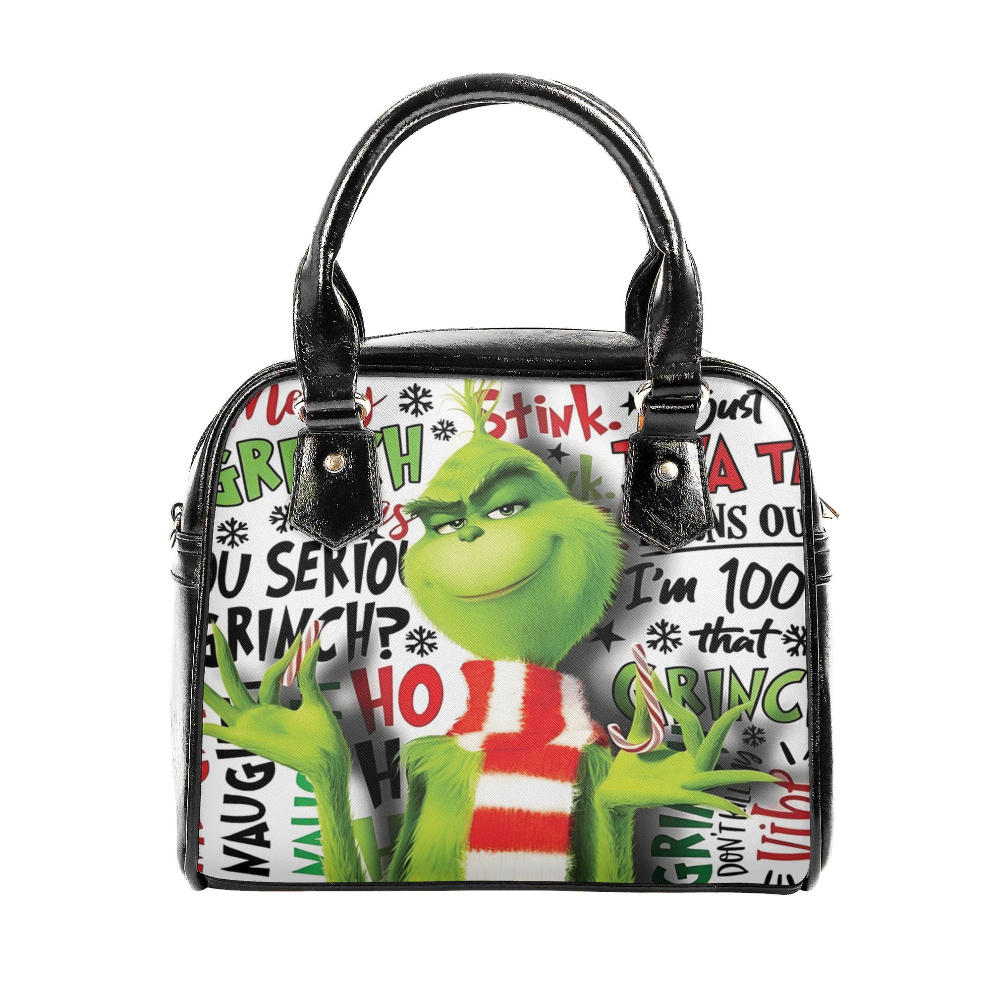 Holiday Character Handbag, Funny Christmas Tote Bag, Festive Party Purse, Cute Xmas Shoulder Bag Gift