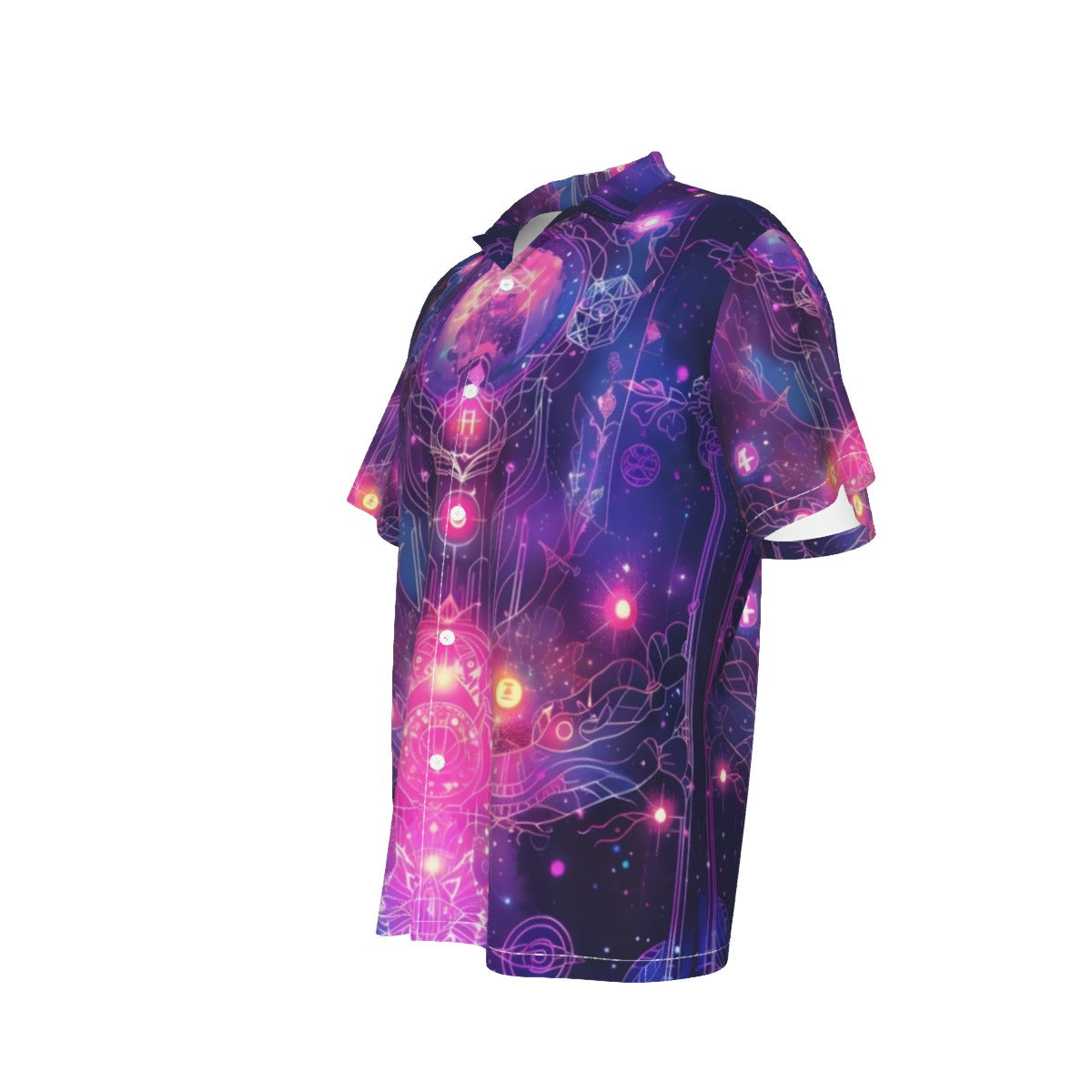 Cosmic Mysticism Hawaiian, Celestial Portal Hawaiian, Astral Light Symbol Hawaiian, Vibrant Metaphysical GalaxyHawaiian, Spiritual Geometry Hawaiian