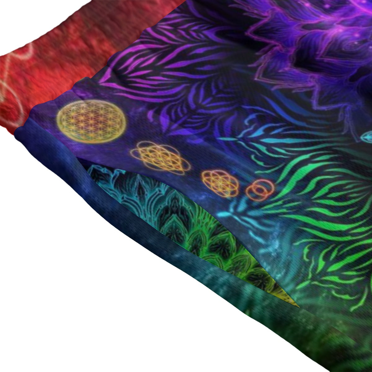 Sacred Chakra Mandala Men's Shorts, Vibrant Rainbow Energy Healing Men's Shorts, Spiritual Energy Symbol, Colorful Sacred Geometry Men's Shorts, Mandala Men's Shorts