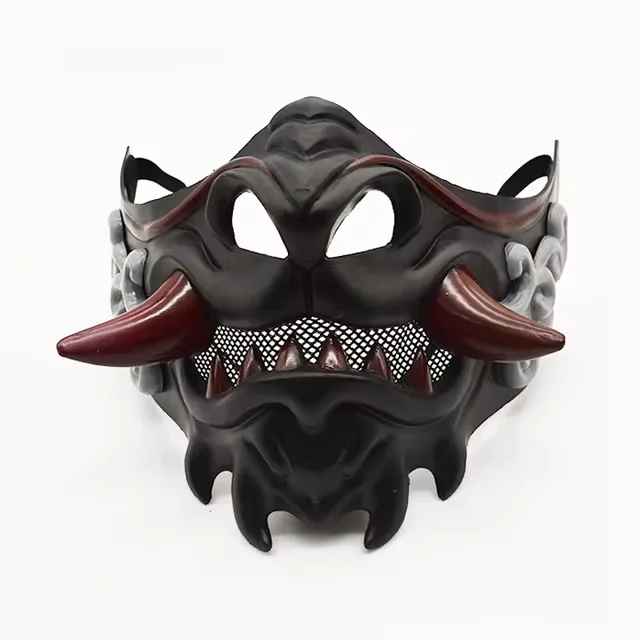 Halloween Japanese Samurai Ghost Mask, Scary Mask, Horror Role Play, Prajna Killer Cosplay, Thick Halloween Mask, Halloween Costume Ideas