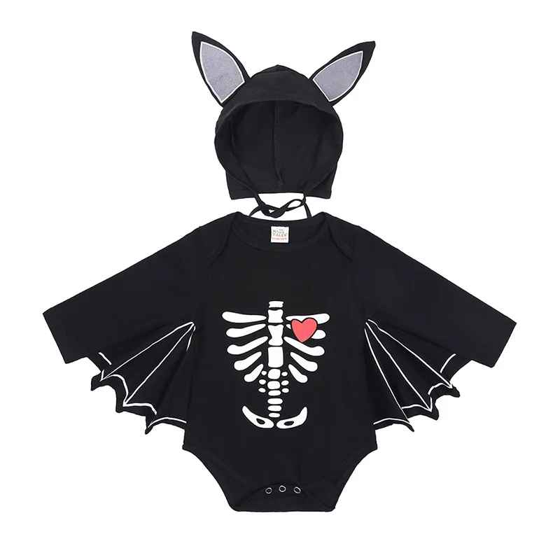 Kids Halloween Costumes, Halloween Baby Black Bat Costume, Jumpsuit Cosplay Romper, Infant Boys Girls Purim Party