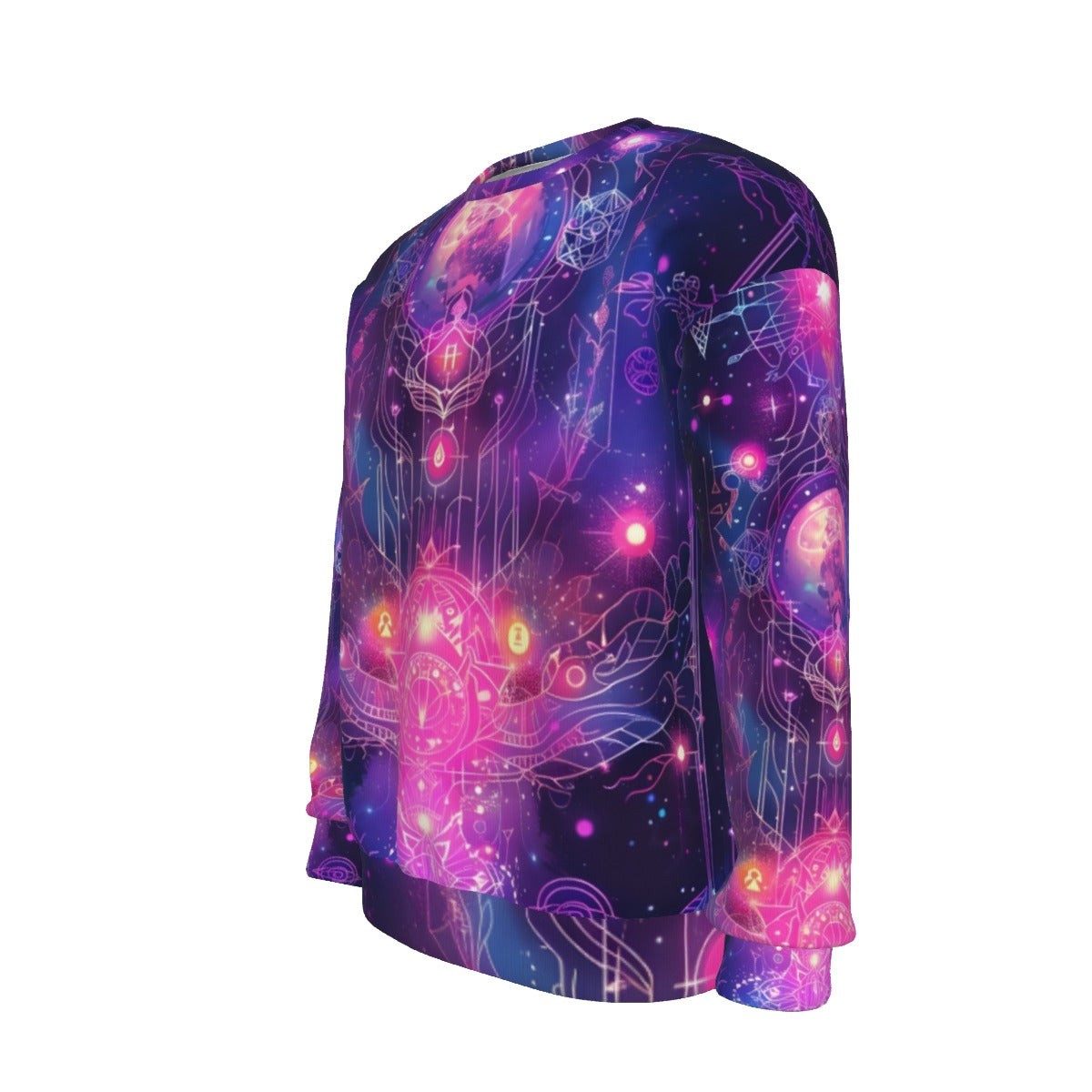 Cosmic Mysticism Sweater, Celestial Portal Energy Sweater, Astral Light Symbol Sweater, Vibrant Metaphysical Galaxy Sweater, Spiritual Geometry Sweater