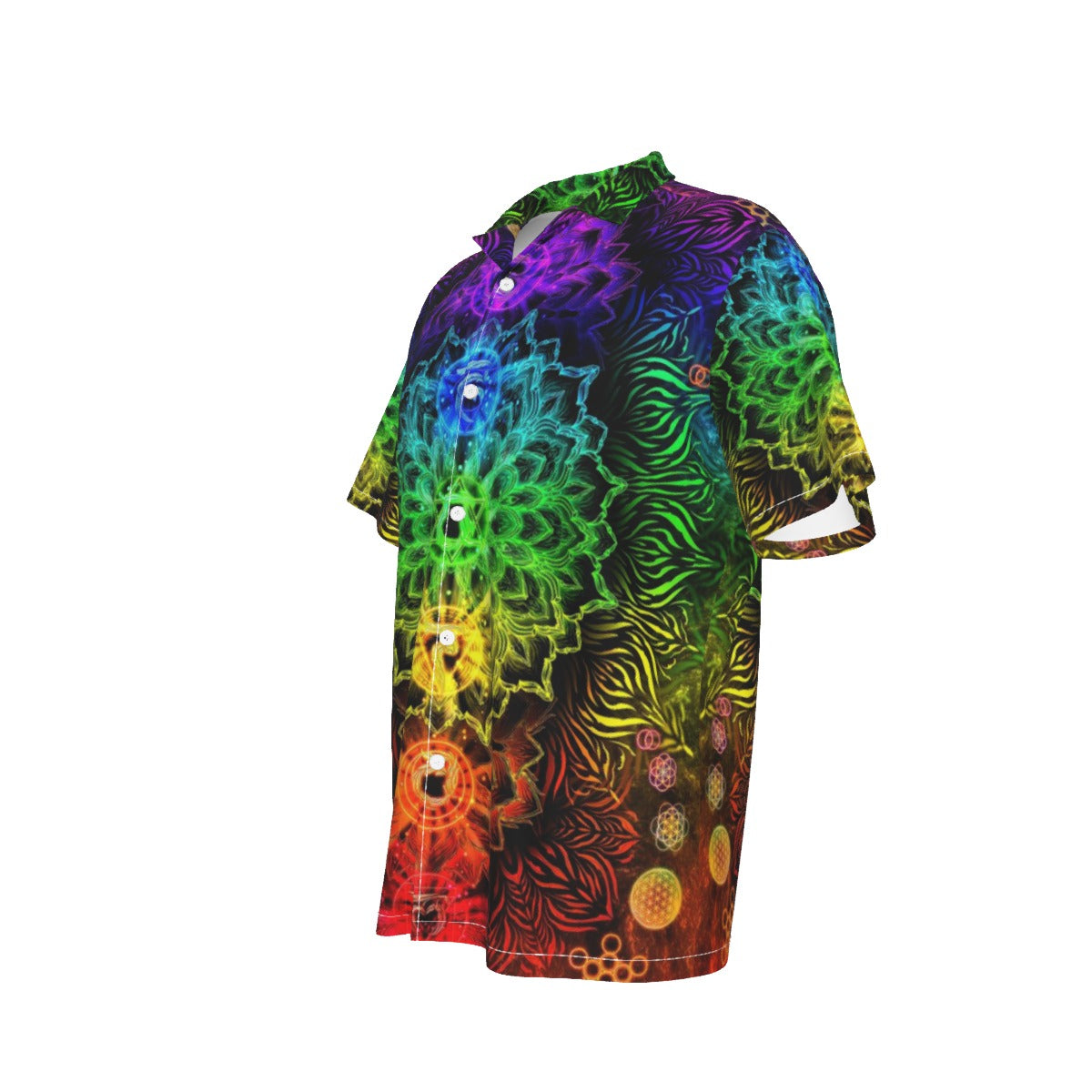 Sacred Chakra Mandala Hawaiian , Vibrant Rainbow Energy Healing Hawaiian, Spiritual Energy Symbol, Colorful Sacred Geometry Hawaiian, Mandala Hawaiian