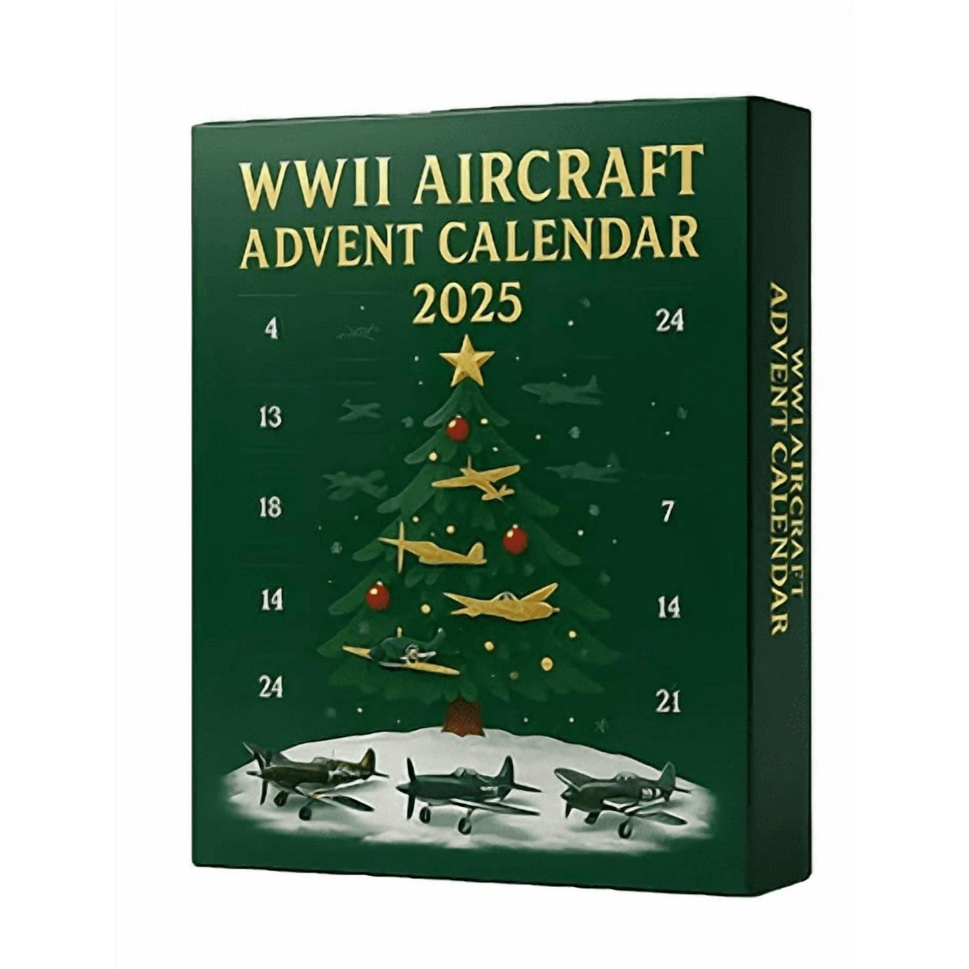 Aircraft Advent Calendar Christmas 202, 24 Mini Acrylic Items, Fighter Countdown Surprise Gift for Aviation Lovers & Military History Fans