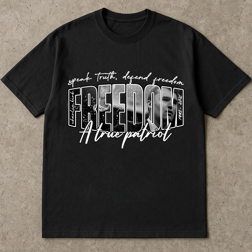 Freedom A True Patriot Shirt, Charlie Kirk TShirt, Speak Truth Defend Freedom Tee, America Conservative Political Top