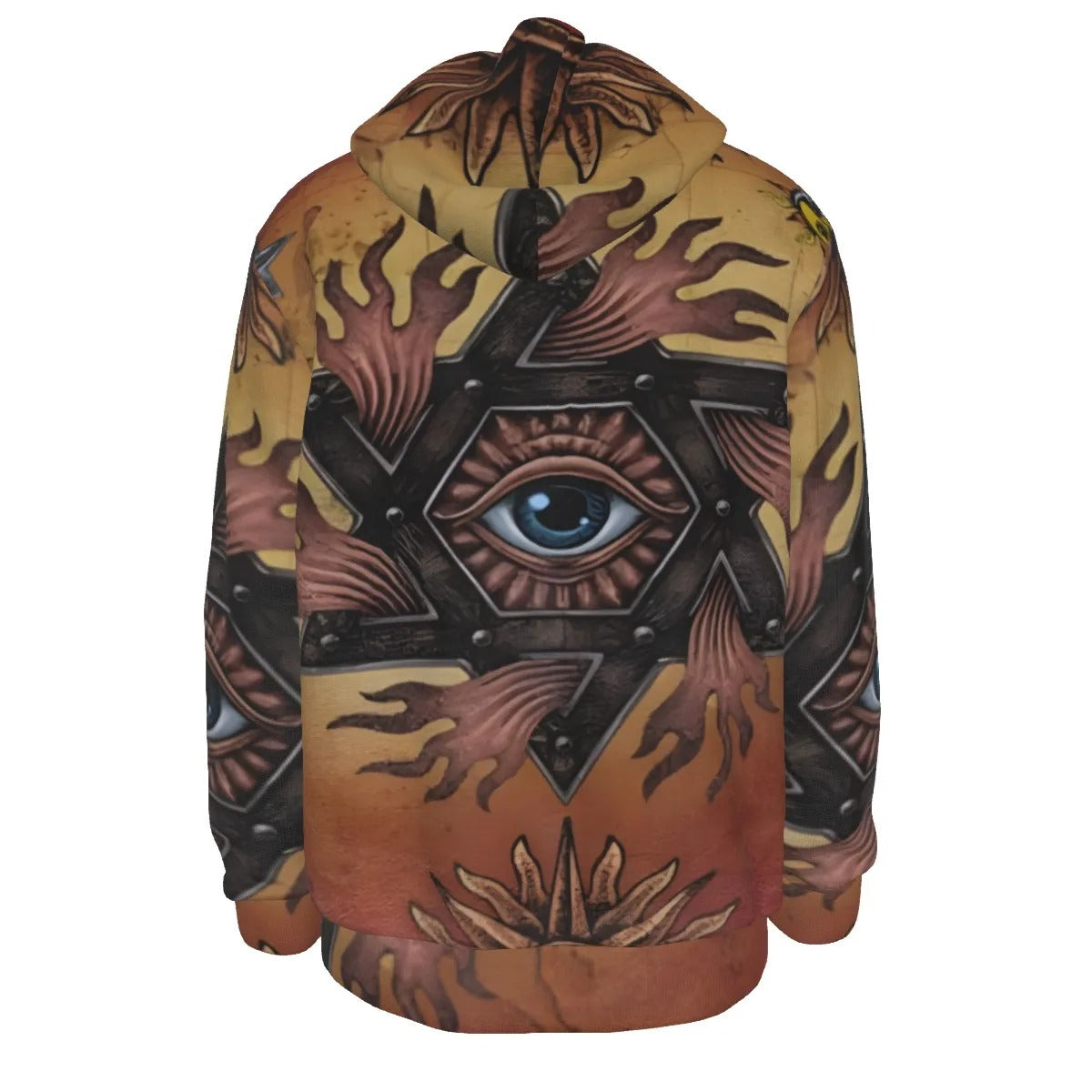 Mystic Eye Mandala Hoodie, Sacred Geometry Pullover Sweatshirt, Esoteric Visionary Art Streetwear, Spiritual Psychedelic Hoodie for Men & Women