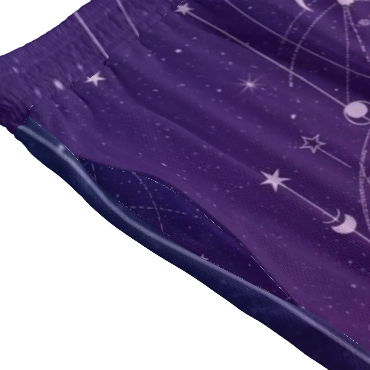 Mystic Lunar Mandala Shorts, Moon Phase Spiritual Bottoms, Celestial Lotus Print Shorts, Sacred Geometry Cosmic Wear, Boho Mystic Style