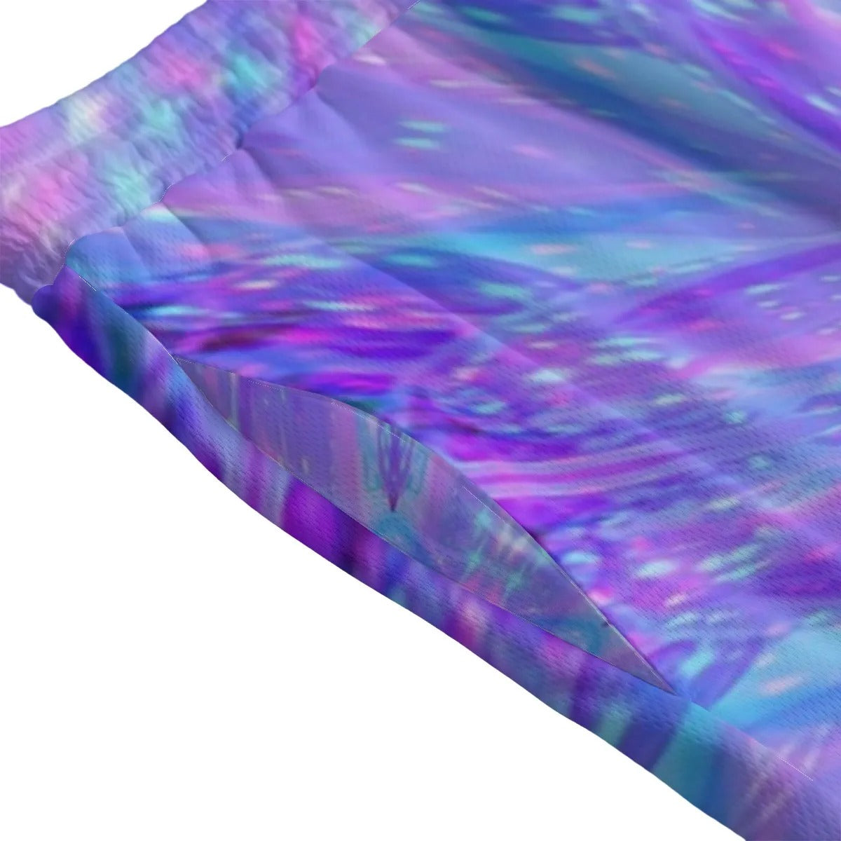 Kaleio Galaxy Men’s Shorts, Trippy Psychedelic Space Shorts, Holographic Mandala Streetwear, Festival Rave Summer Outfit