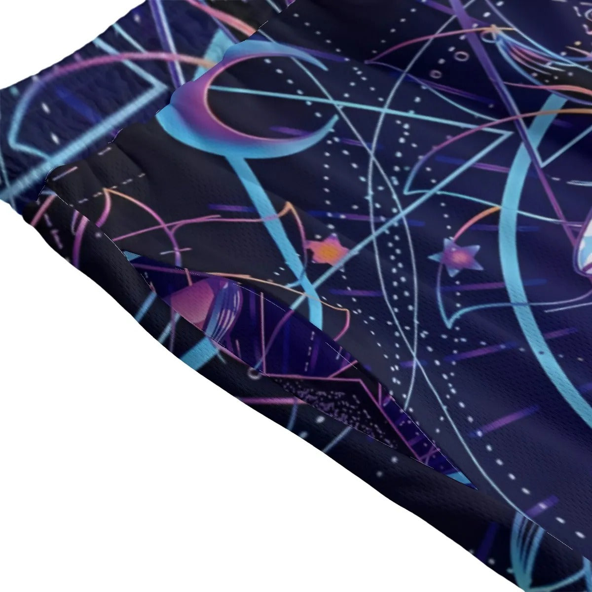 Mystic Mushroom Awakening Shorts, Psychedelic Spiritual Bottoms, Cosmic Mushroom Print Shorts, Visionary Art Festival Wear, Boho Mystic Style