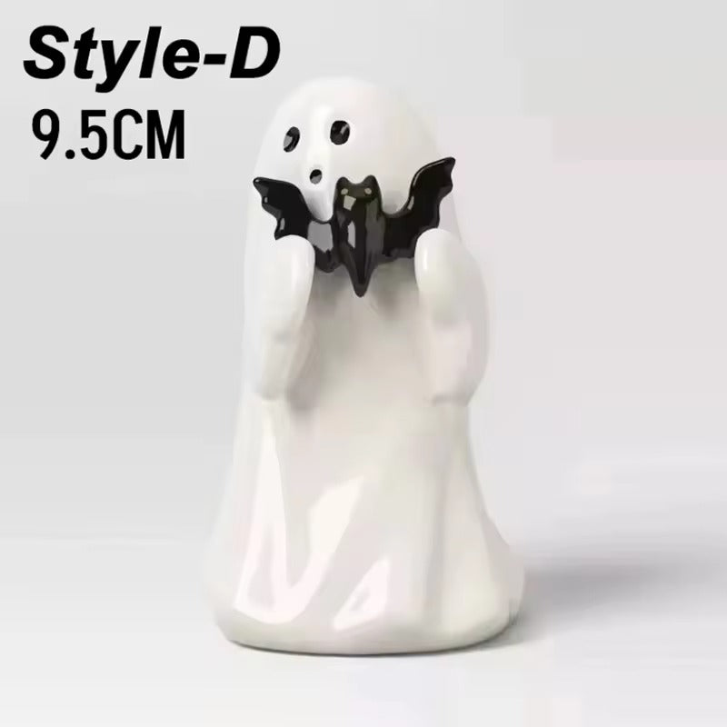 Funny Halloween Ghost Statue, Middle Finger Ghost Decoration, Cute Spooky Halloween Decor, Indoor Halloween Fireplace Ornament, Halloween Home Decoration