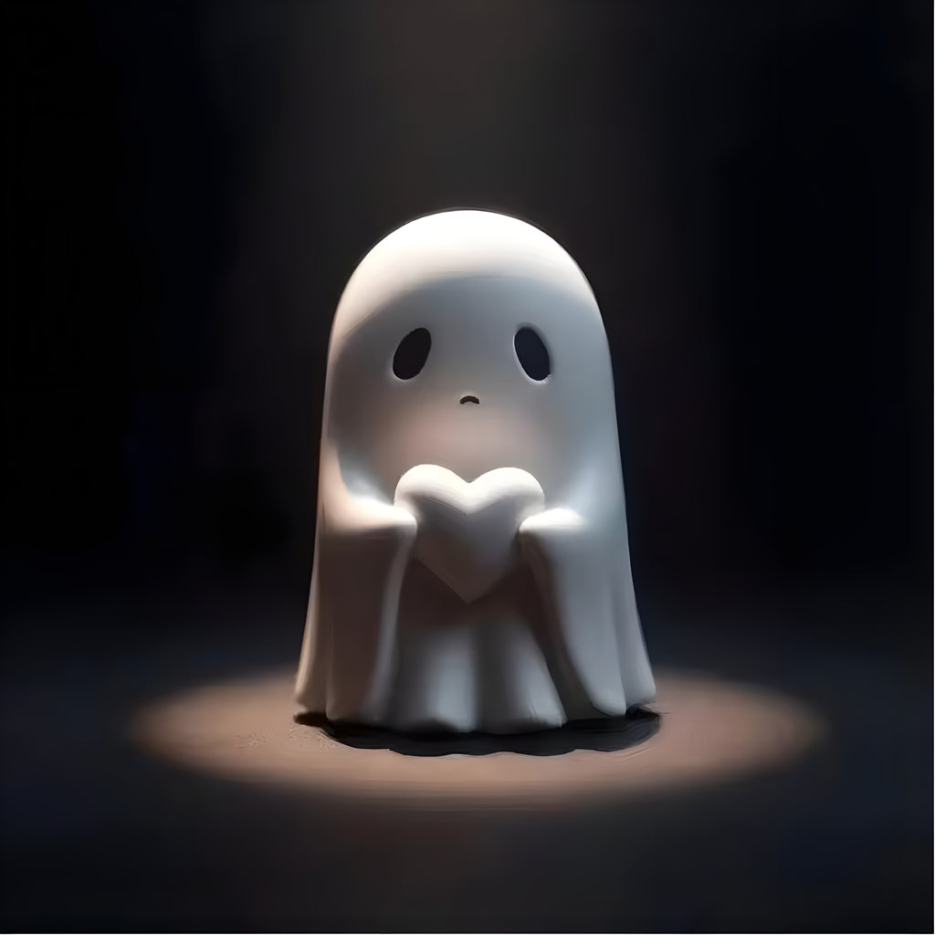Funny Halloween Ghost Statue, Middle Finger Ghost Decoration, Cute Spooky Halloween Decor, Indoor Halloween Fireplace Ornament, Halloween Home Decoration