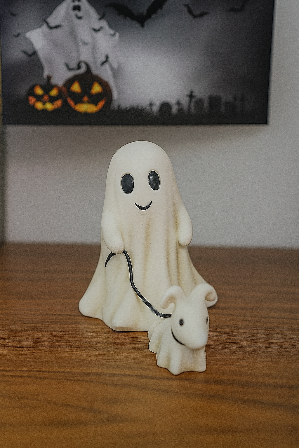 Funny Halloween Ghost Statue, Middle Finger Ghost Decoration, Cute Spooky Halloween Decor, Indoor Halloween Fireplace Ornament, Halloween Home Decoration