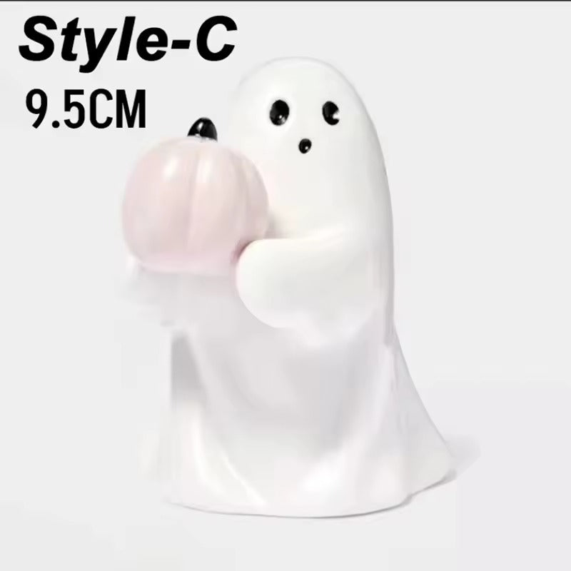 Funny Halloween Ghost Statue, Middle Finger Ghost Decoration, Cute Spooky Halloween Decor, Indoor Halloween Fireplace Ornament, Halloween Home Decoration