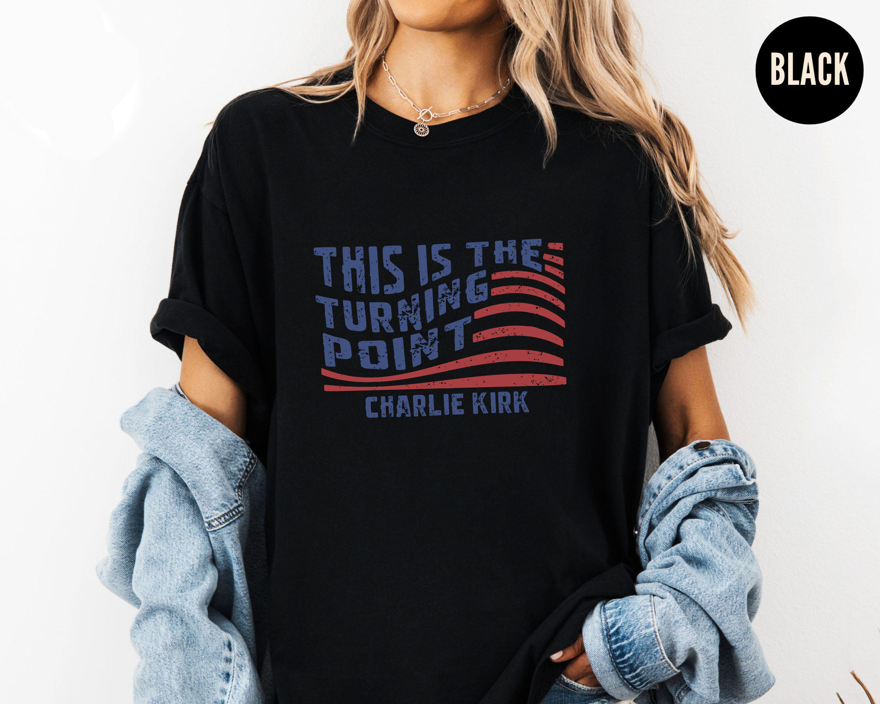 This Is The Turning Point Shirt, Charlie Kirk Tee, Patriotic American Flag T Shirt, Political Movement Graphic Tee