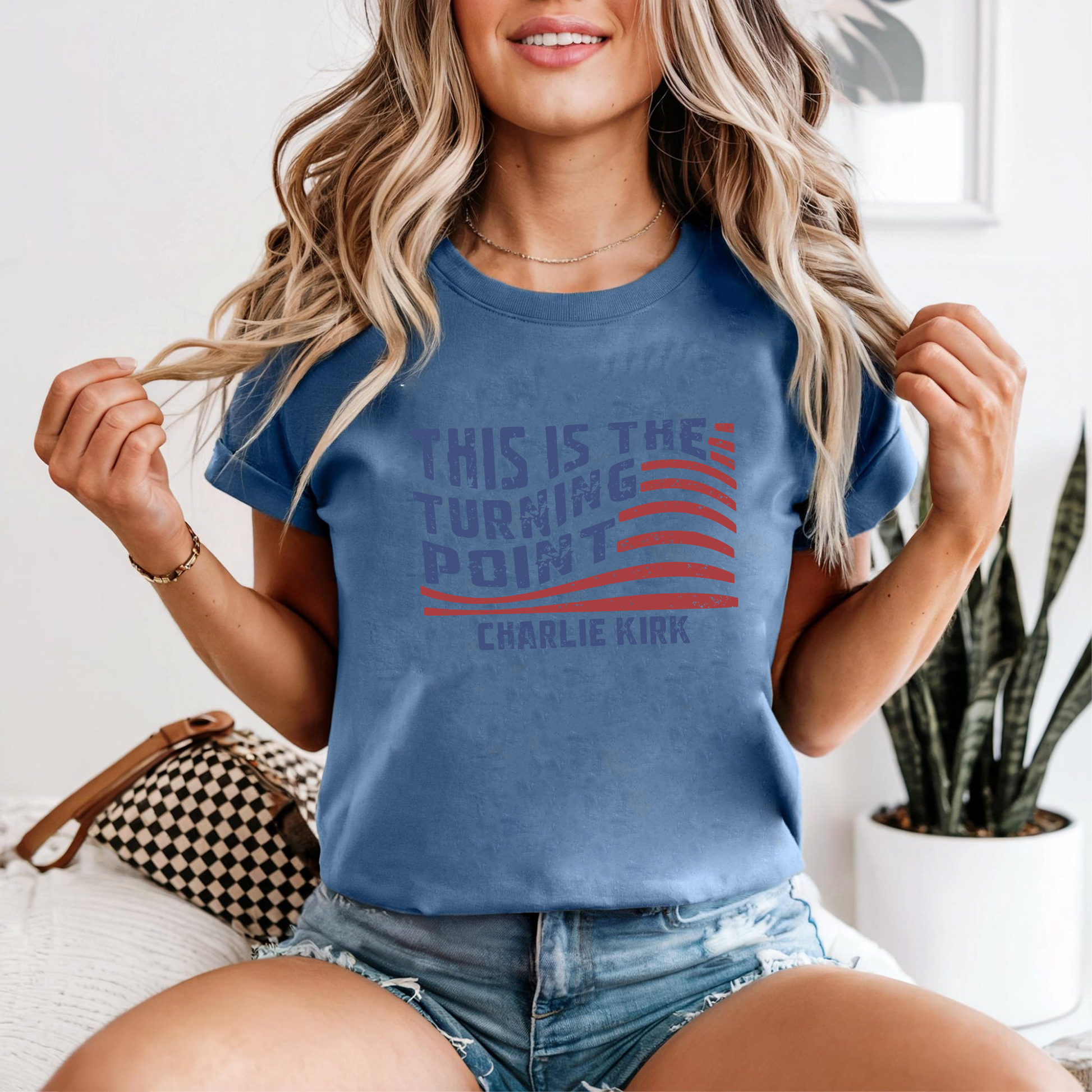 This Is The Turning Point Shirt, Charlie Kirk Tee, Patriotic American Flag T Shirt, Political Movement Graphic Tee