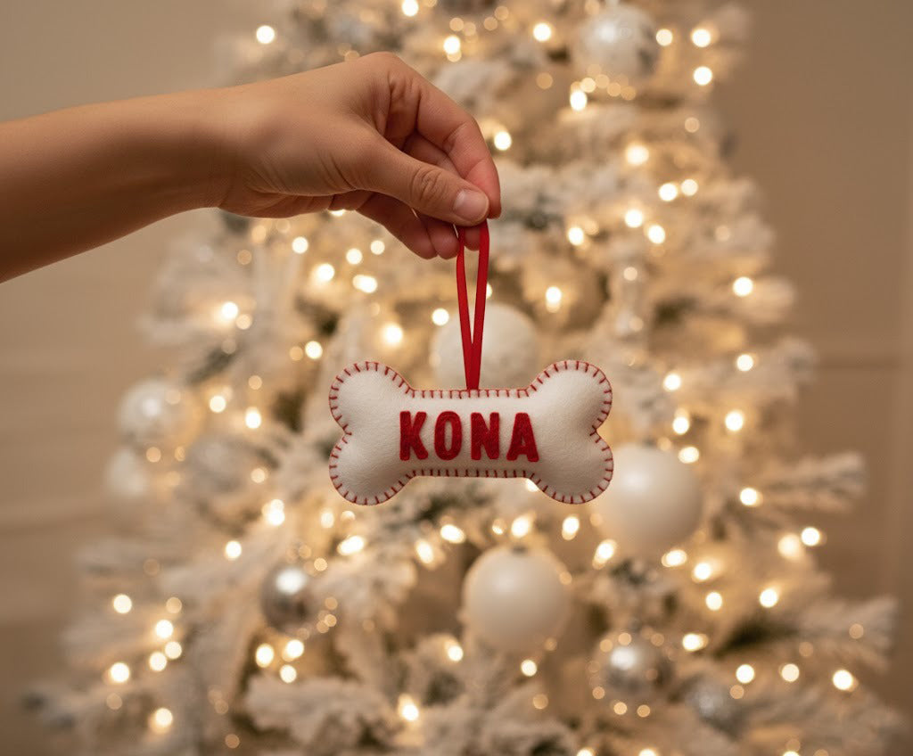 Personalized Bone Ornament, Pet Cutsom Ornament, Custom Name Keepsake, Handmade Ornament, Animal Keepsake Gift