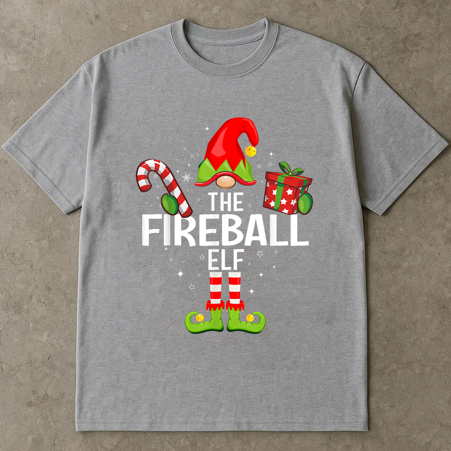 The Fireball Elf Shirt, Funny Christmas Tee, Holiday Party Top, Santa Helper Costume, Festive Drinking Shirt, Matching Elf Outfit