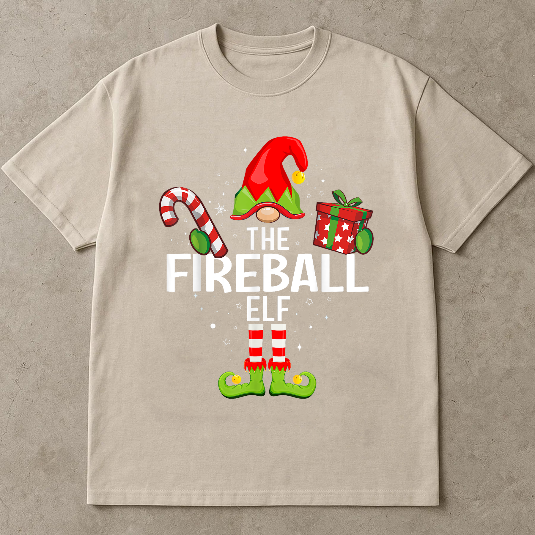 The Fireball Elf Shirt, Funny Christmas Tee, Holiday Party Top, Santa Helper Costume, Festive Drinking Shirt, Matching Elf Outfit