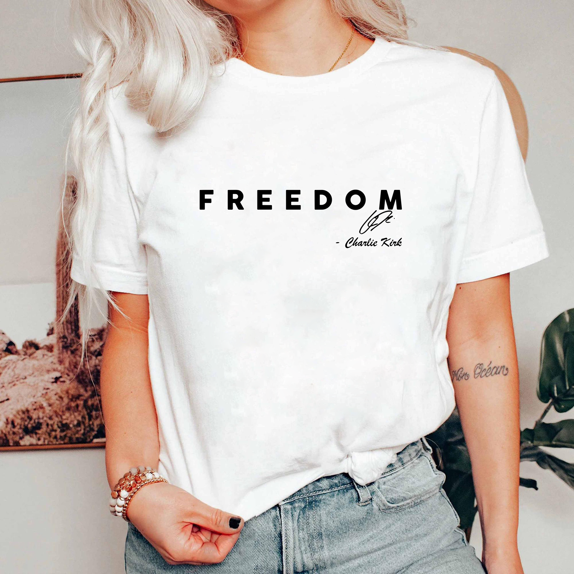 Freedom Shirt, Charlie Kirk Quote Tee, Political Activism T Shirt, Liberty Freedom Graphic Tee, Patriotic Statement Shirt