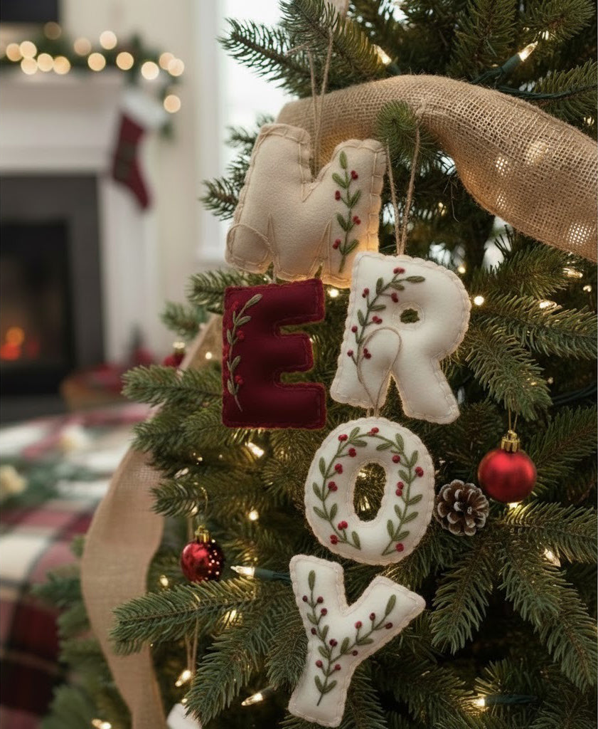 Personalized Alphabet Ornament, Family Ornament, Custom Name Keepsake, Handmade Ornament, Character Keepsake Gift