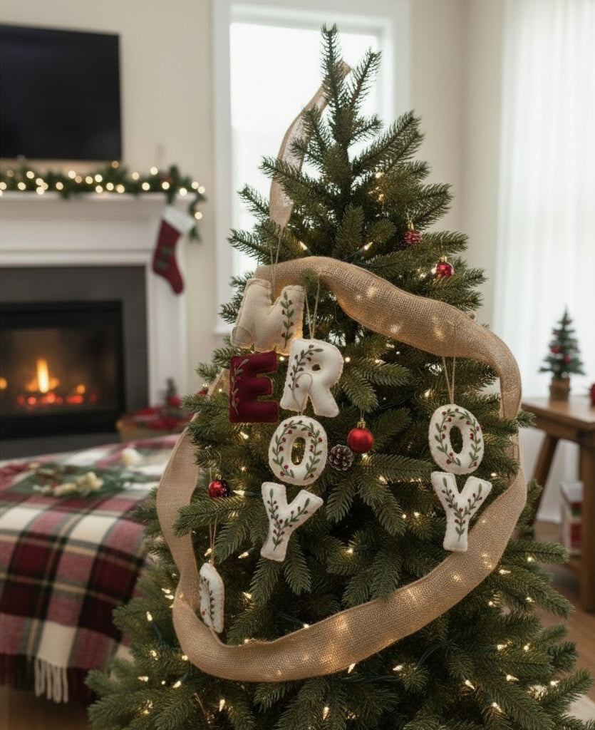 Personalized Alphabet Ornament, Family Ornament, Custom Name Keepsake, Handmade Ornament, Character Keepsake Gift